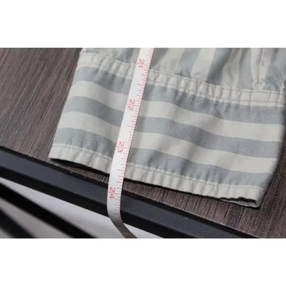 Everlane Stripe Long Sleeve Button Up Shirt women's Size 16 monochromatic green - Picture 10 of 10